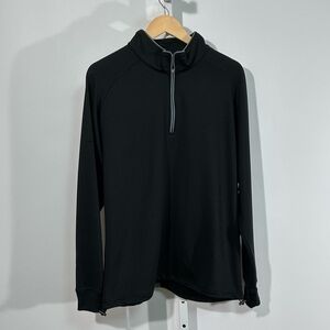 Dunning Golf ¼ Zip Pullover – Men’s L Black Performance Layer Reflective Stripe